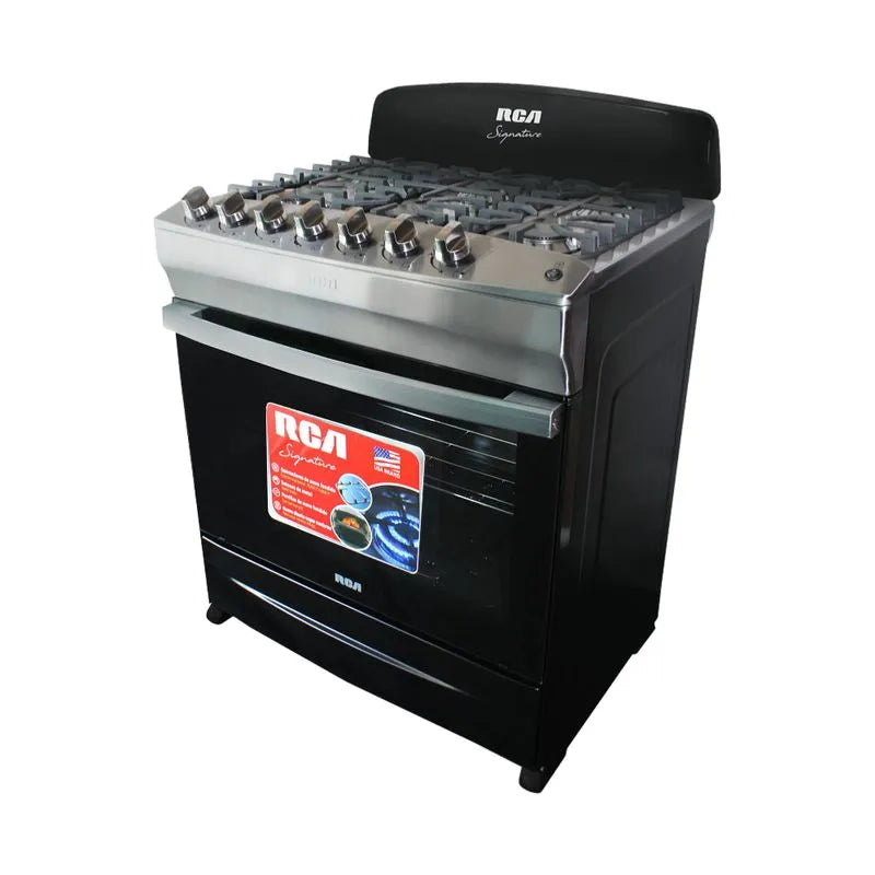 Estufa A Gas RCA 30" / 6 Quemadores / Negra