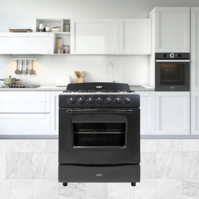 Estufa Nst de 30" / 6 Quemadores de Bronce / Negro