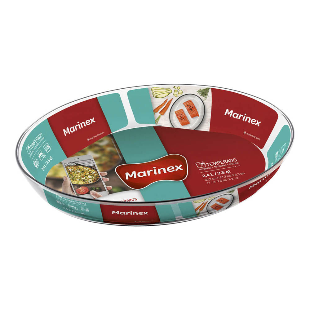 Refractario de Vidrio Marinex Ovalado de 2.4 L