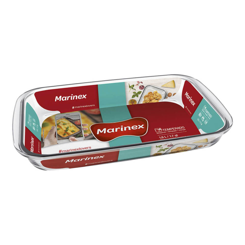 Refractario de Vidrio Marinex Rectangular de 1.6 L