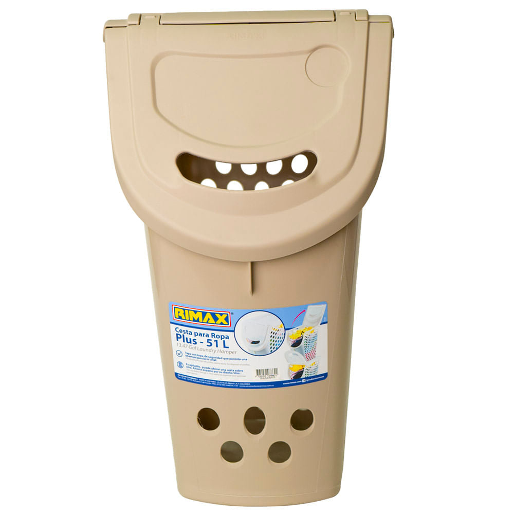 Canasta Para Ropa Rimax De 51 L Crema