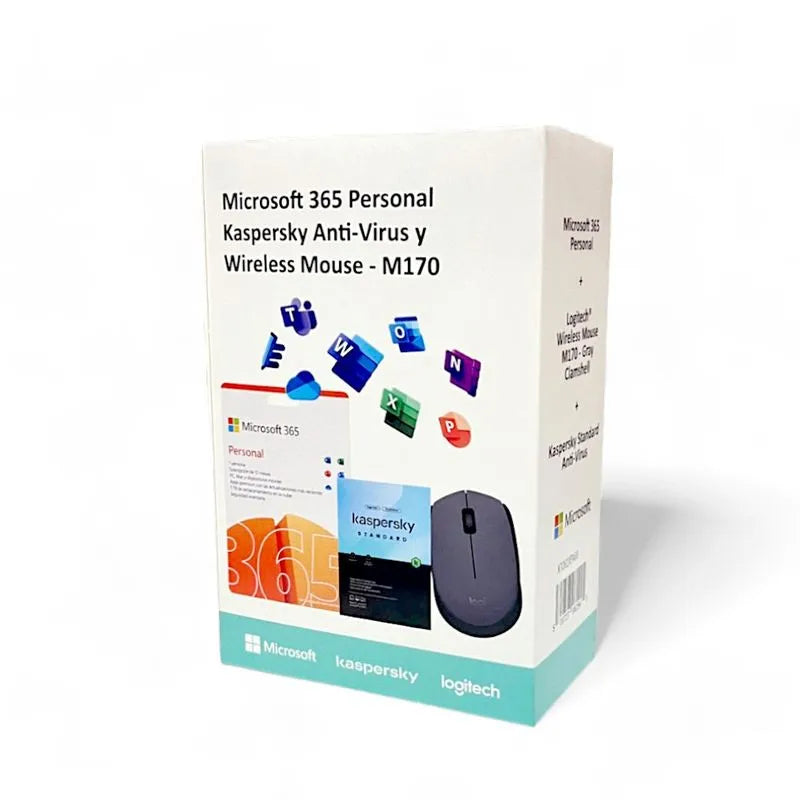 Microsoft 365 Personal + Kaspersky Standar + Mouse Logitech