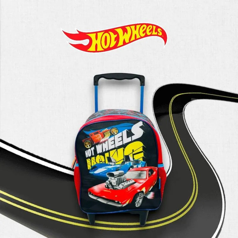 Mochila Con Rueditas Hot Wheels 14"