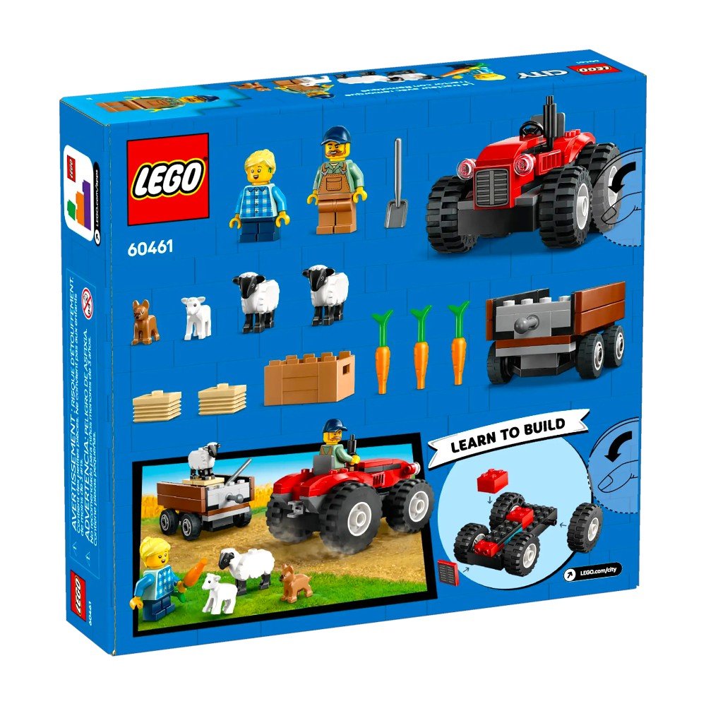 Bloques LEGO Tractor Rojo Remolque Y Ovejas - Lego - Titan.com.pa - 673419403658