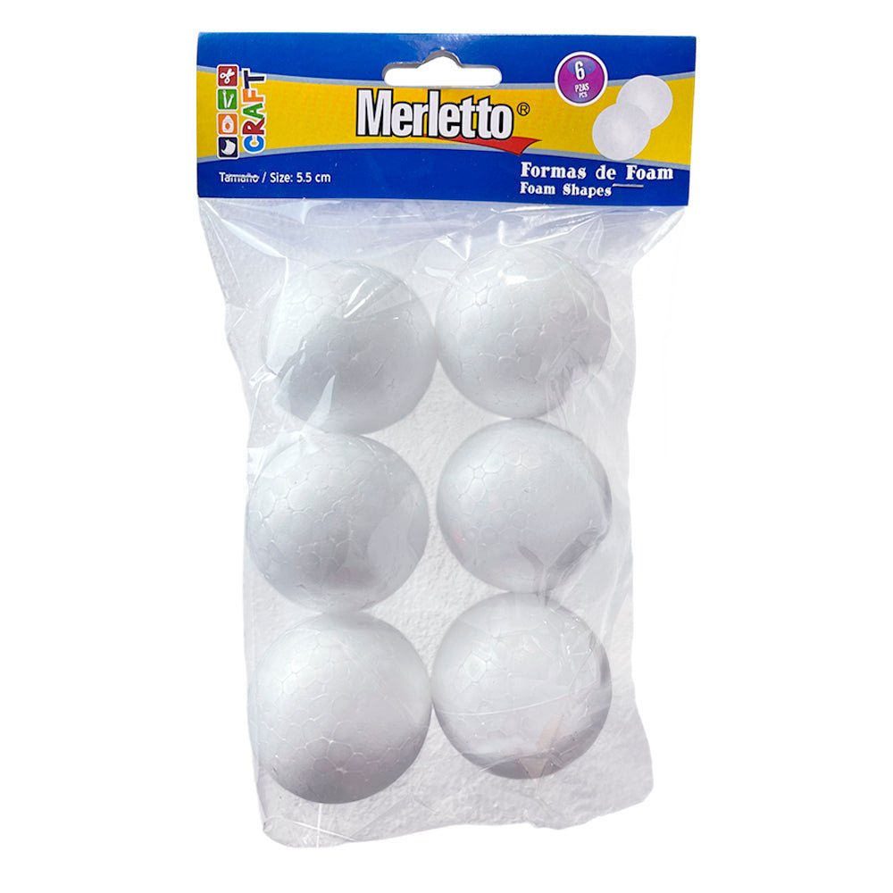 Bola De Foam Merletto 5.5 CM 6 Piezas - Merletto - Titan.com.pa - 7450009184776