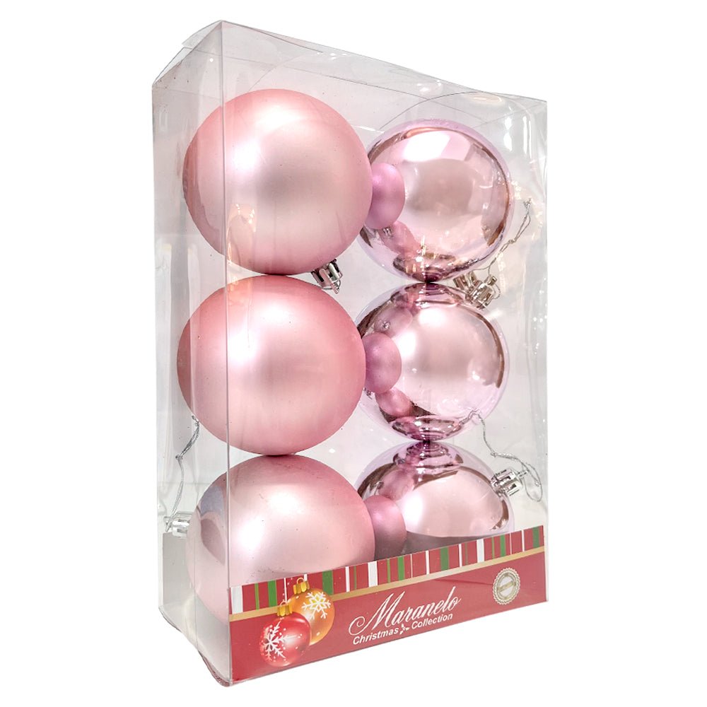 Bola Navideña 6 pza / Decorativa / Rosa / 7 cm / Maranelo Christmas - Maranelo Christmas - Titan.com.pa - 7453132412457