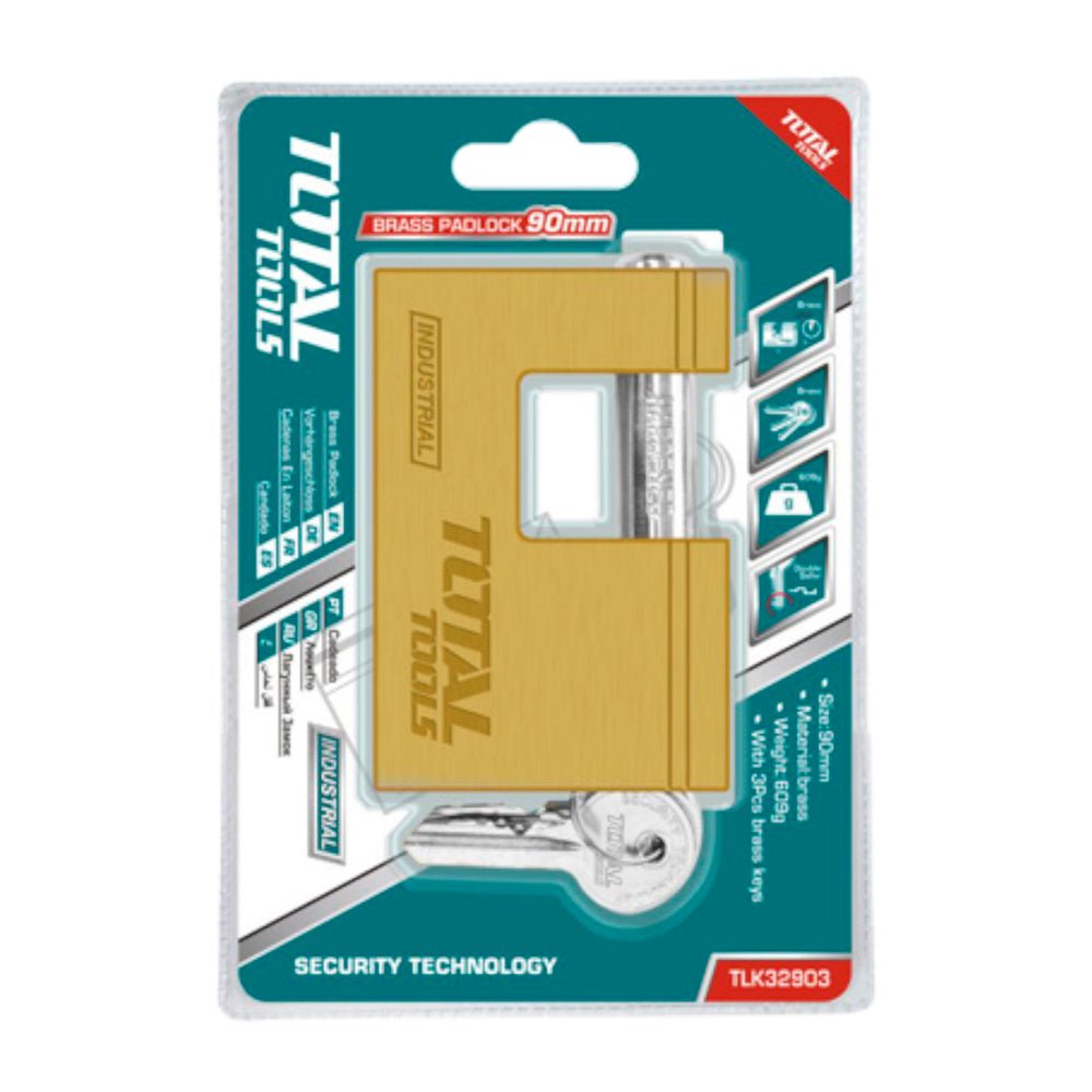 Candado Rectangular Total 609 g / 3 llaves - Total - Titan.com.pa - 6925582160536