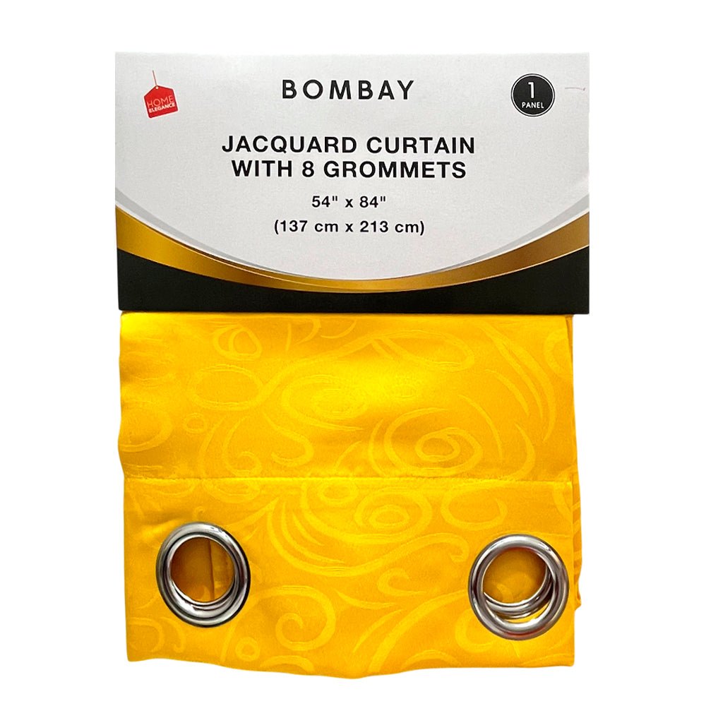 Cortina Bombay / Home Elegance / Yellow con Aros / 54" x 84" - Home Elegance - Titan.com.pa - 2100000546404