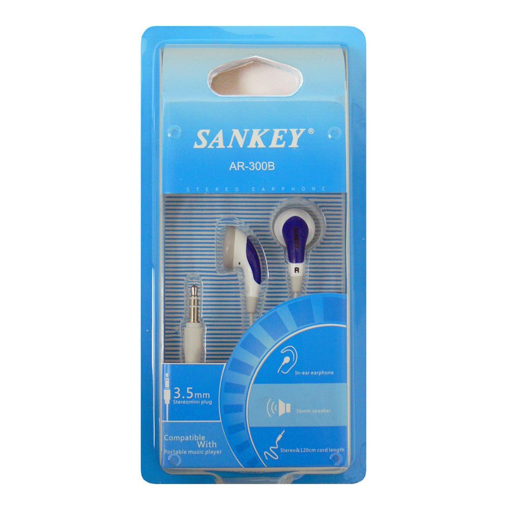 Audifonos Sankey Stereo 3.5 mm Azul