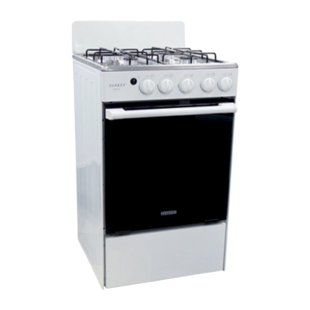 Estufa a Gas Sankey 4 Quemadores de Bronce / 20" / Blanco