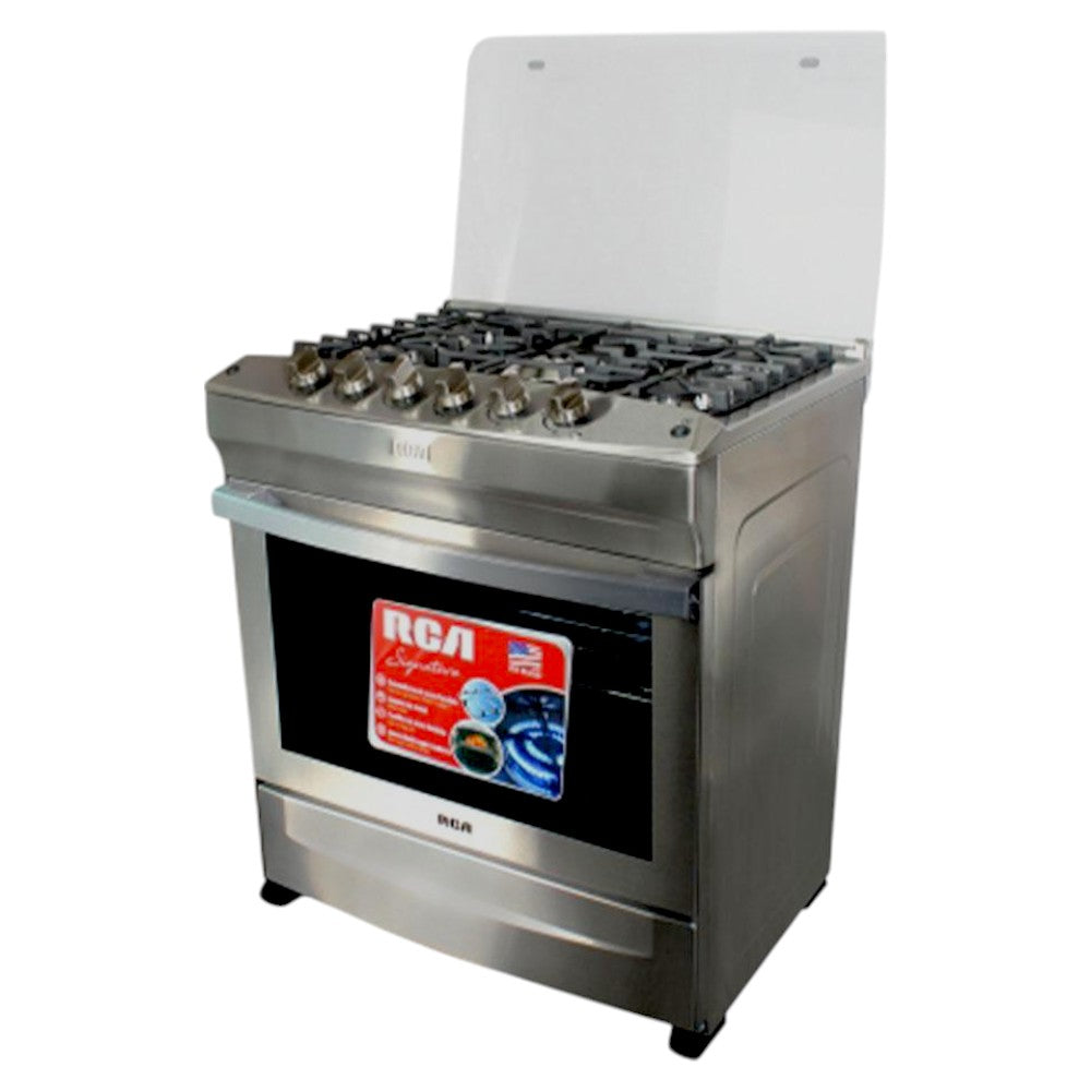 Estufa A Gas Rca 6 Quemadores / Acero Inoxidable / 30"