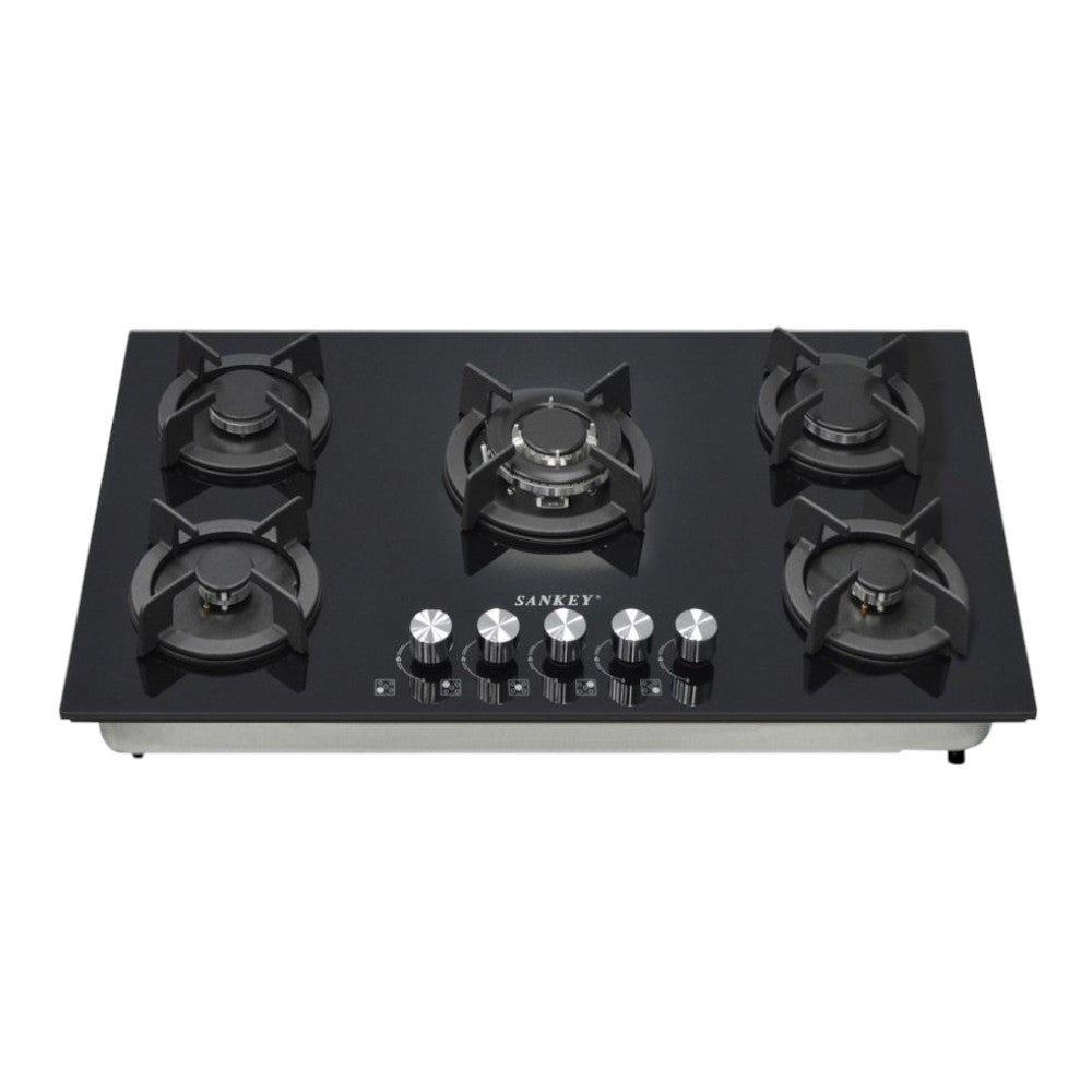 Estufa Empotrable Sankey Vidrio Templado / 5 Quemadores