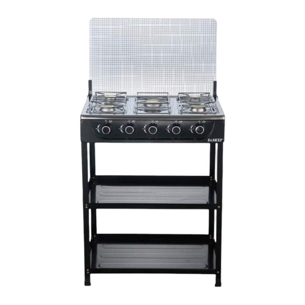 Estufa Sankey 20" / A Gas / 5 Quemadores / Negra