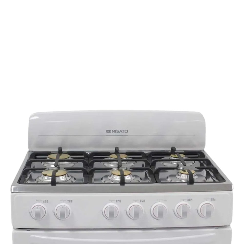 Estufa Nisato de 30" / 6 Quemadores / Blanca
