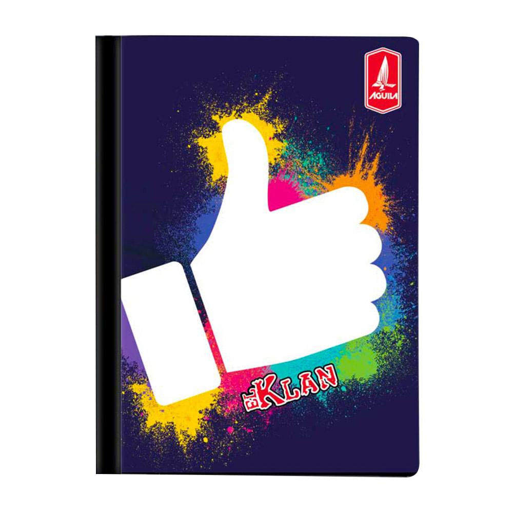 Cuaderno Cosido Mediano Raya Ancha Klan de 200 Páginas