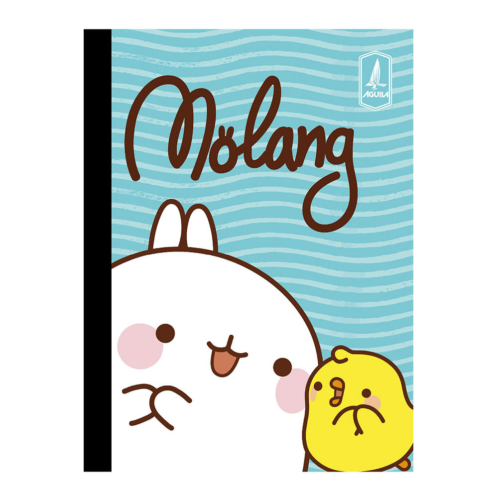 Cuaderno Cosido Mediano Raya Ancha Molang de 160 Páginas