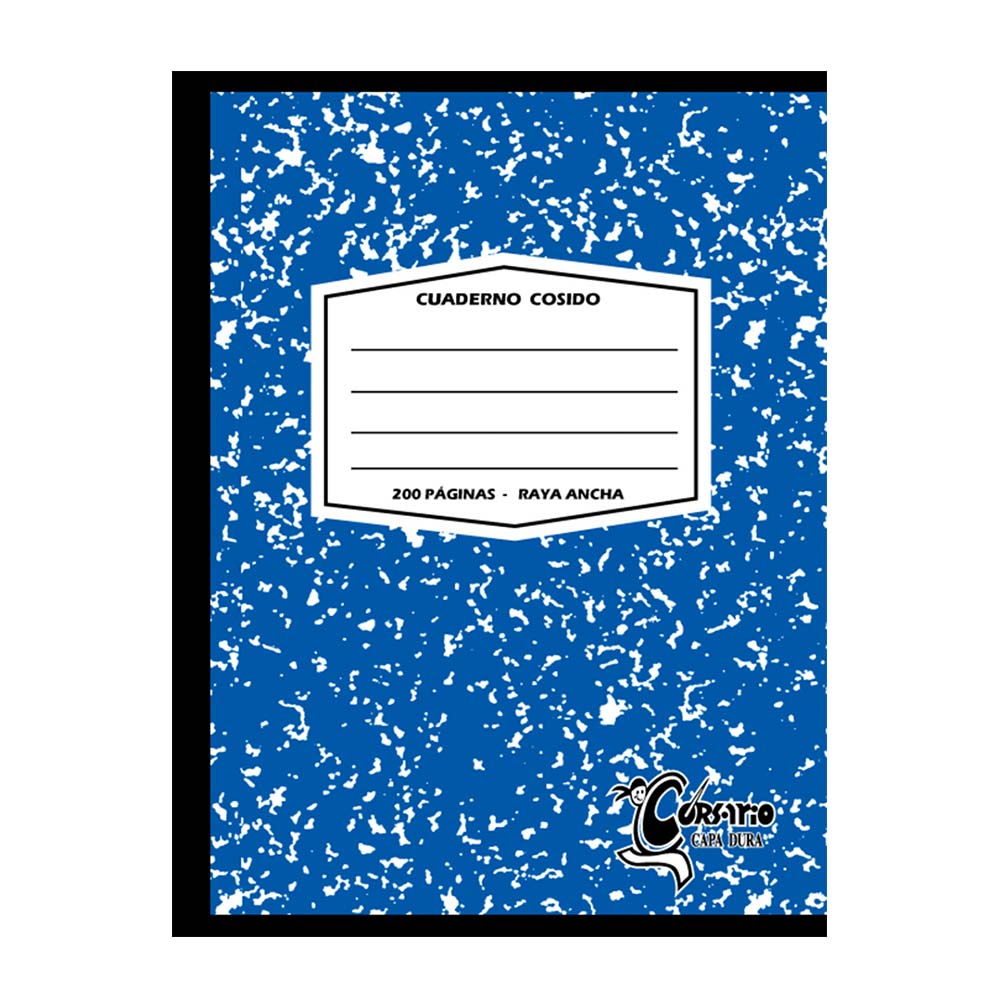 Cuaderno Cosido Mediano Raya Ancha Corsario de 200 Páginas - Surtido