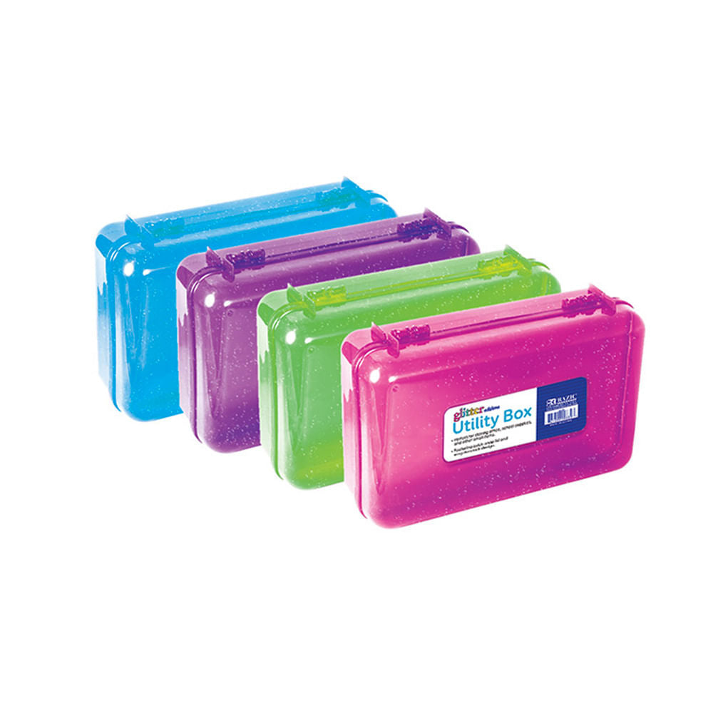 Caja Plástica Bazic Escarchada - Surtido