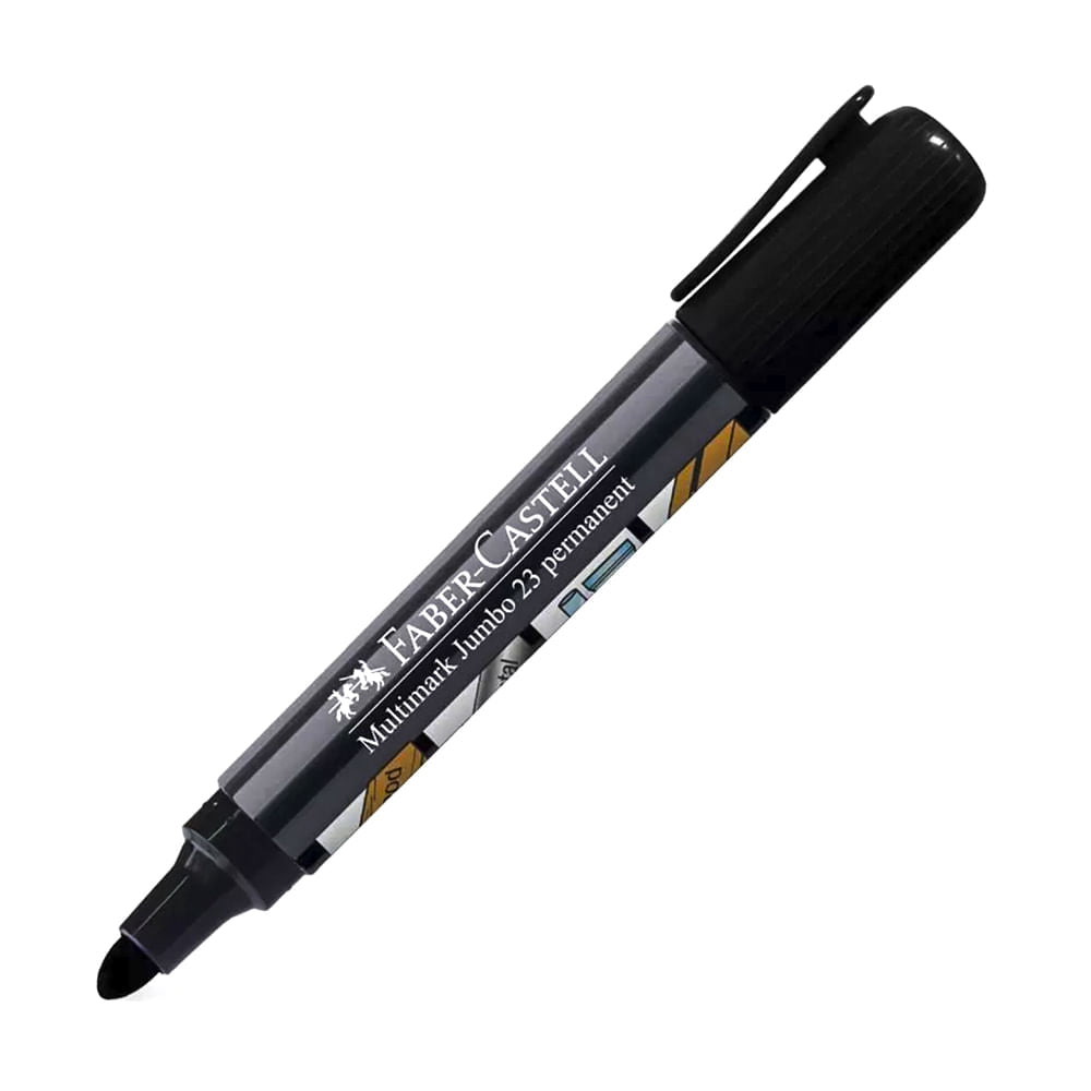 Marcador Permanente Jumbo 23 Faber Castell Negro