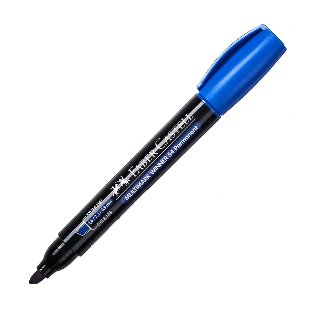 Marcador Permanente Faber Castell Multimark Winner 54 azul