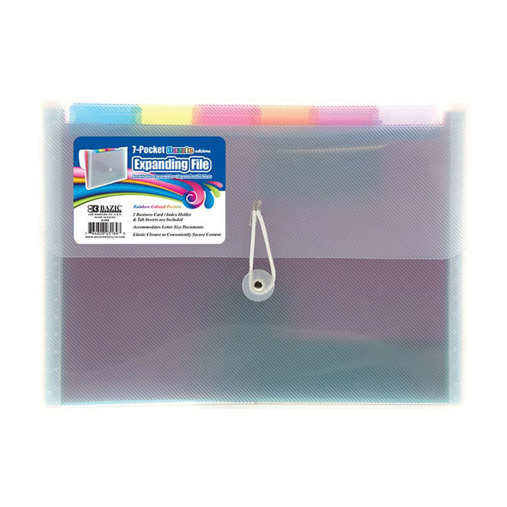 Archivador Tamaño Carta Bazic Plástico Con 7 Divisones