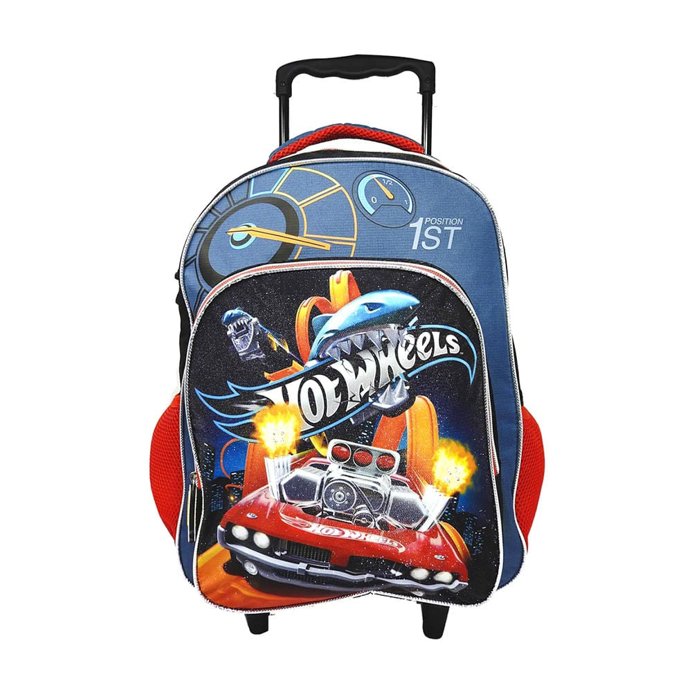 Mochila Hot Wheels Con Ruedas de 17"