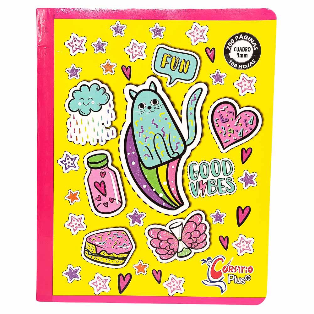 Cuaderno Cosido Grande de Cuadritos Corsario Plus 200 Páginas