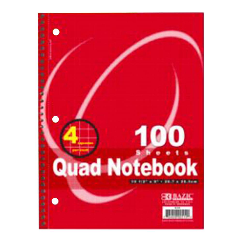 Libreta Espiral de Cuadritos Bazic 100 Hojas - Surtido