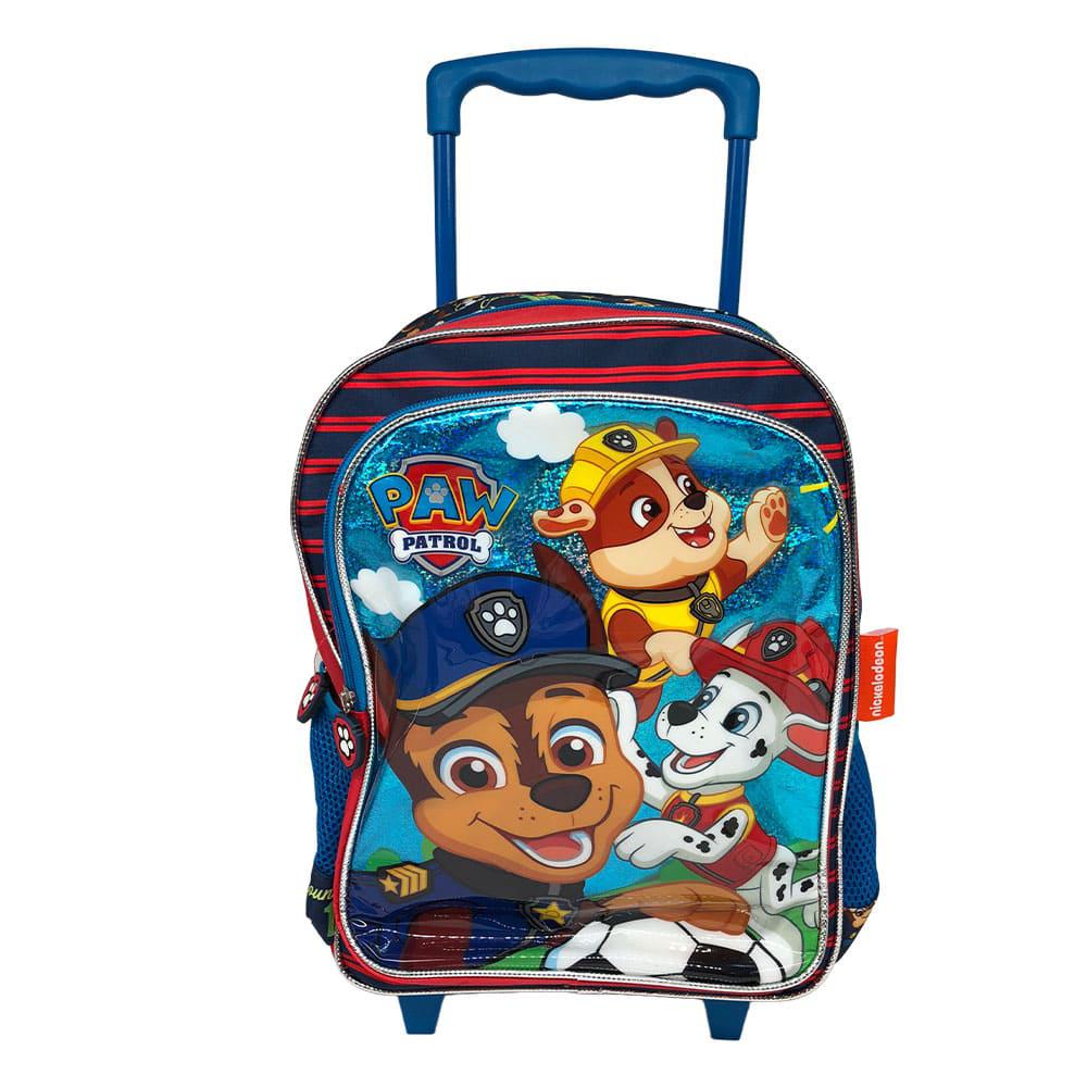 Mochila Con Ruedas Paw Patrol Metalizada de 14"