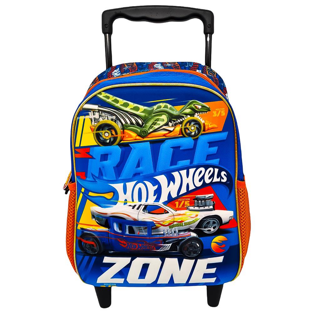 Mochila Hot Wheels Race 3D Zone Con Ruedas 13"