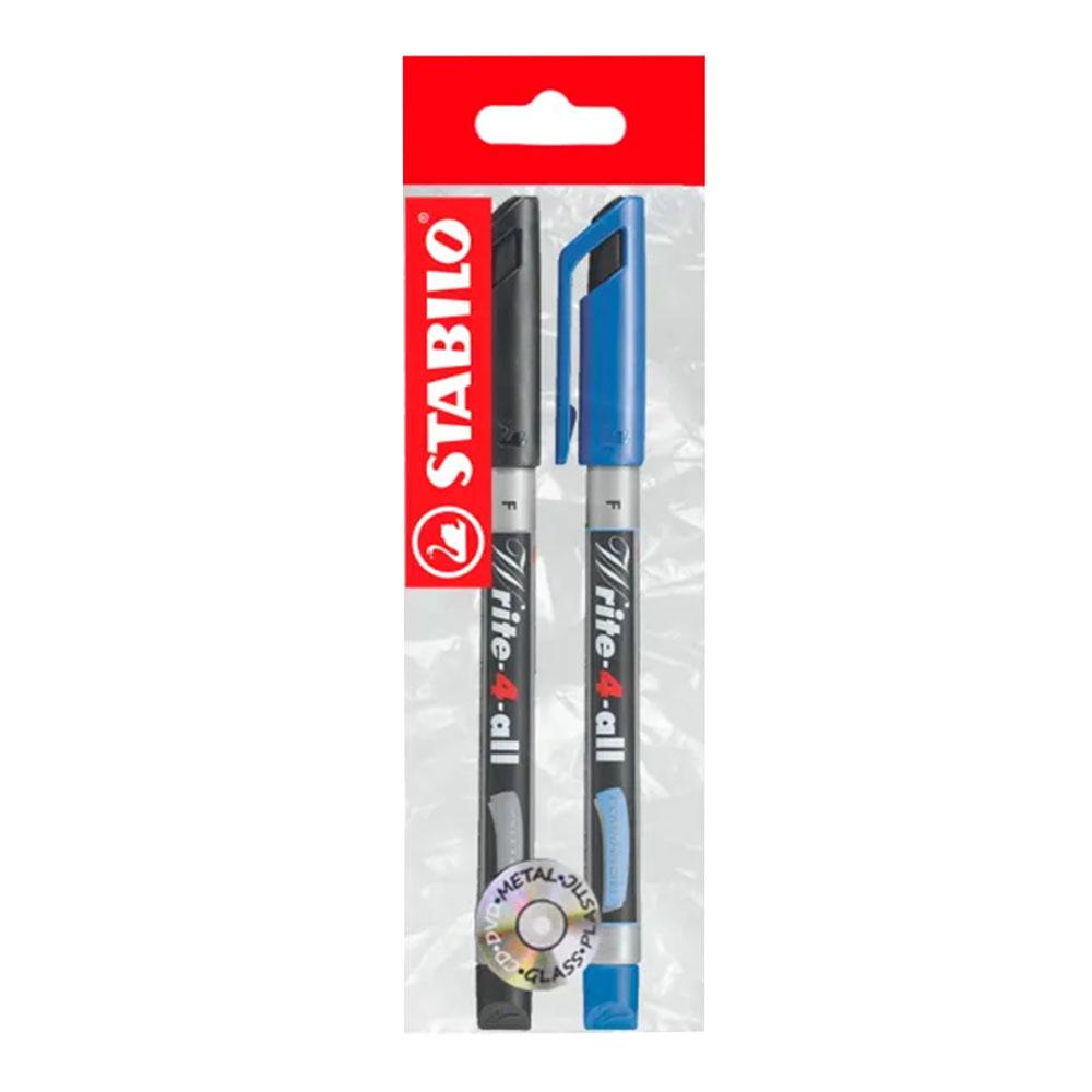 Marcador Fino Stabilo Permanente X2 A/N