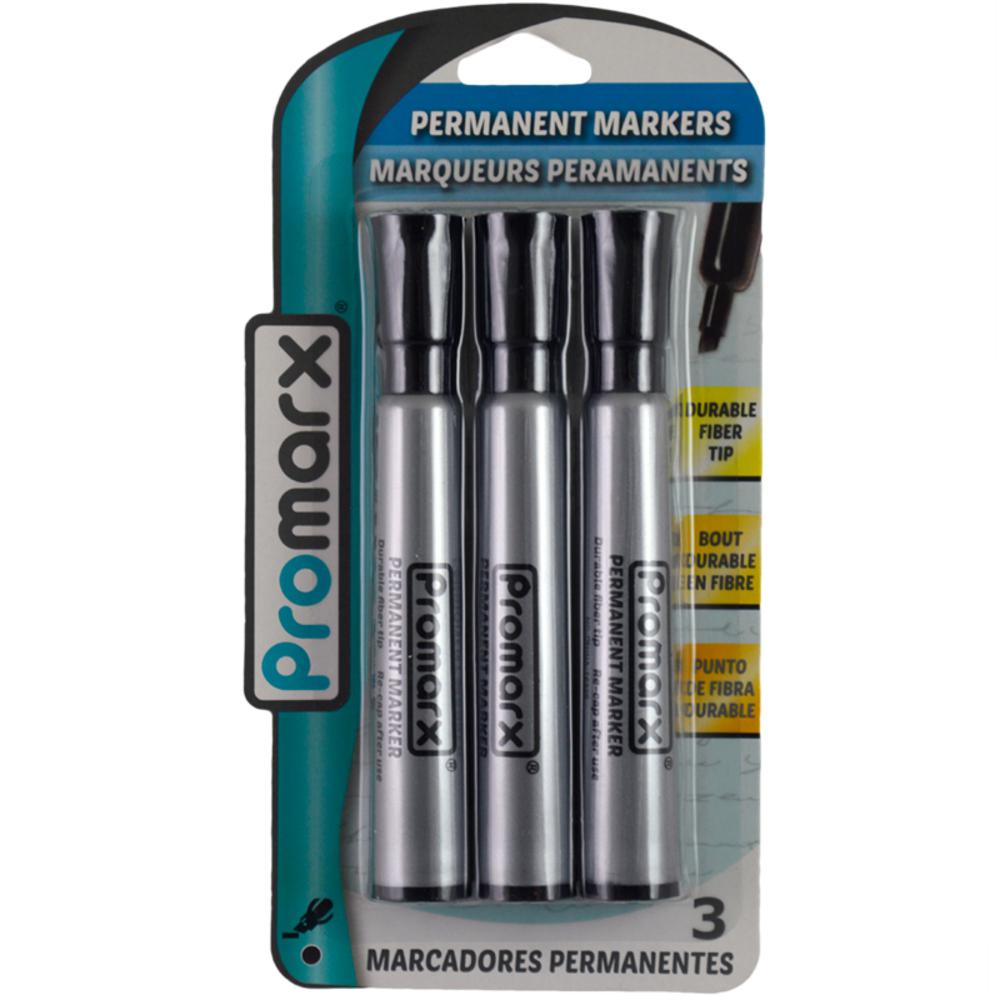 Marcador Permanente Jumbo Promarx Negro 3 Piezas