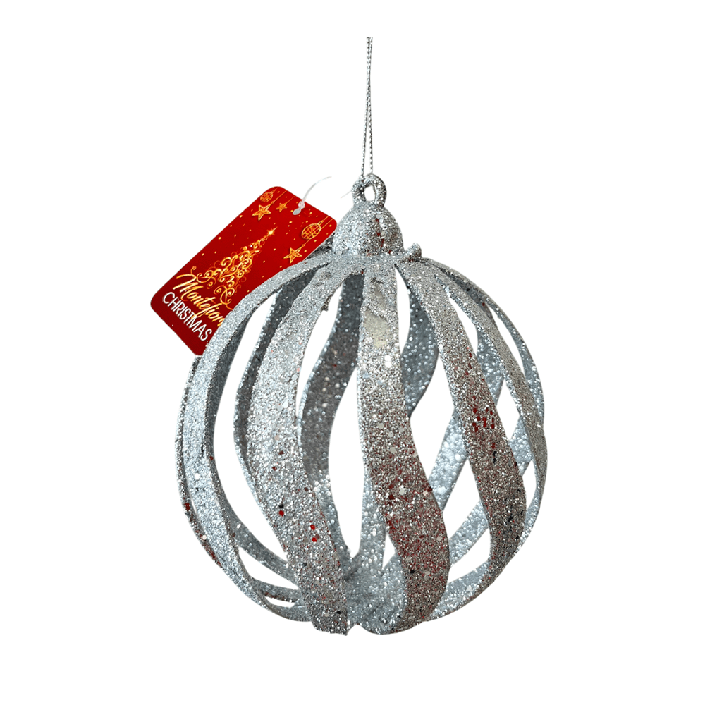 Esfera Navideña Decorativa 15 Cm Silver - Montefiori Christmas - Titan.com.pa - 7453121094572