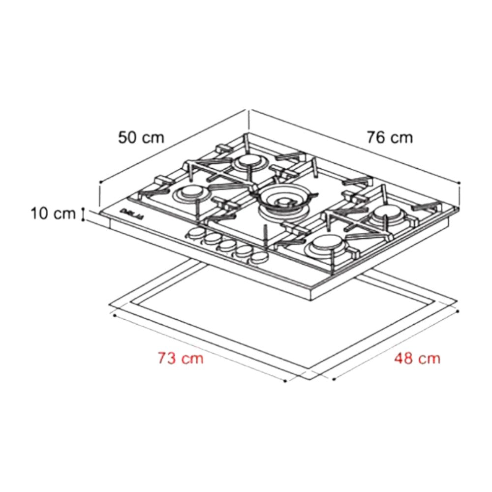 Estufa A Gas Drija / 5 Quemadores / Acero Inoxidable - Drija - Titan.com.pa - 710497348379