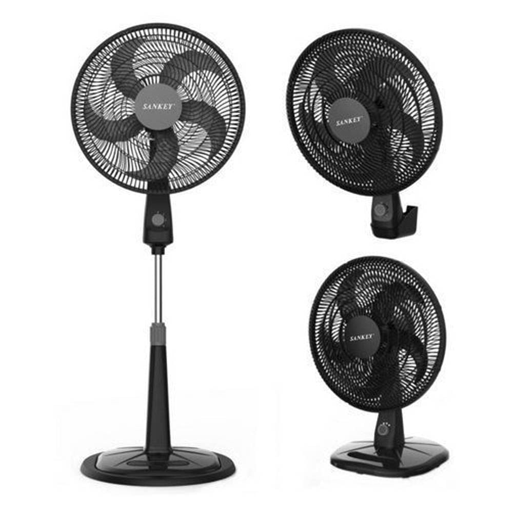 Abanico de Pedestal Sankey 3 en 1 Negro 18"