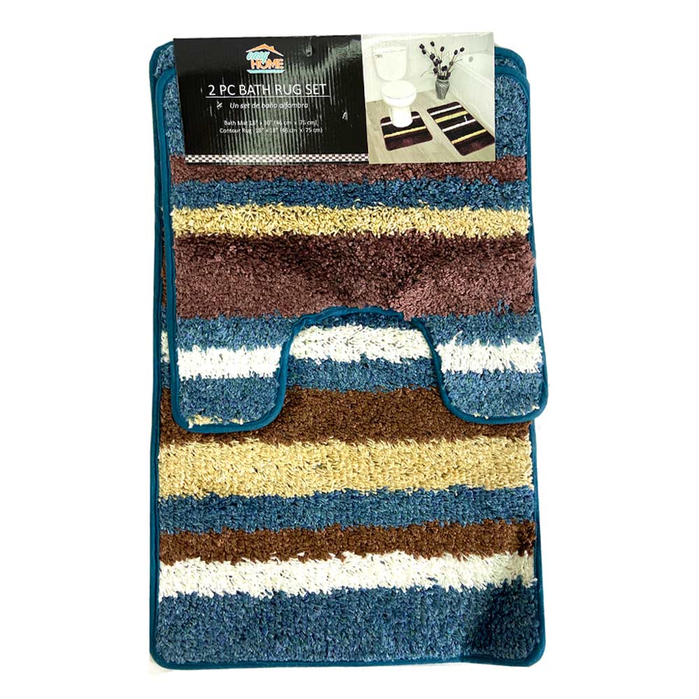 Alfombra de Baño Easy Home Abby 2 Piezas - Aguamarina oscuro