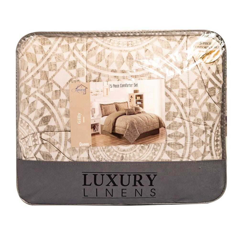 Comforter Luxury Gilly Estampado 5 Piezas - Queen