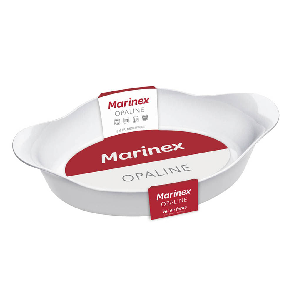Refractario de Vidrio Marinex Opaline Ovalado 1.4 L