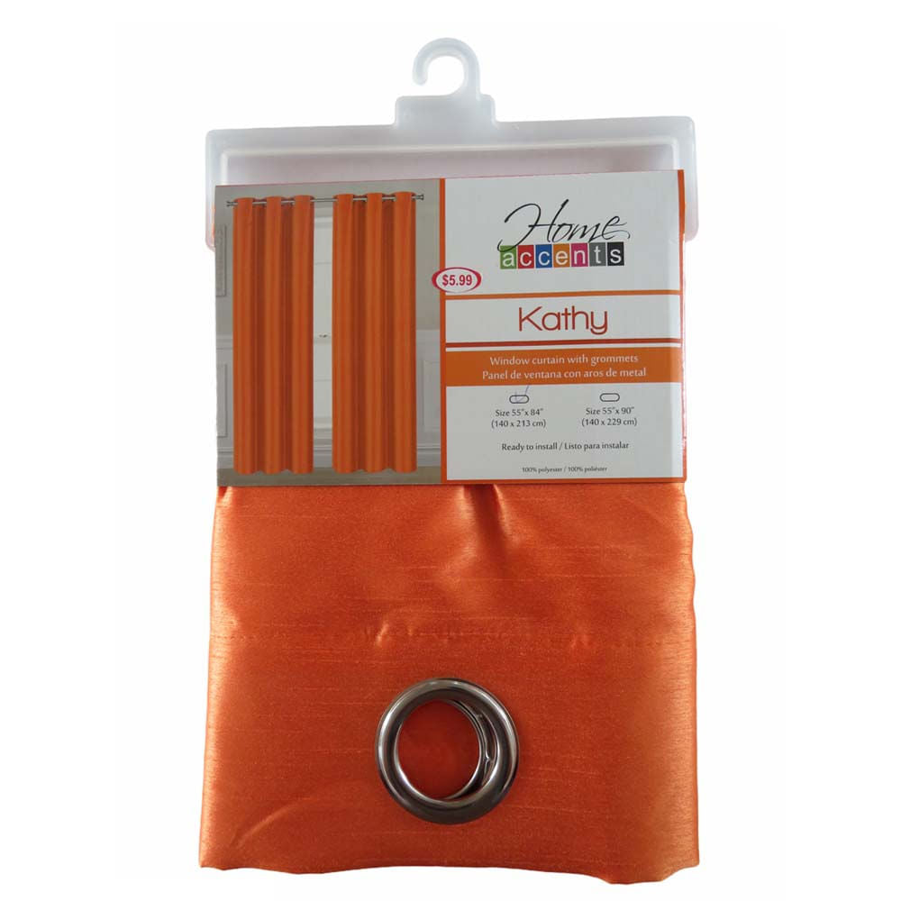 Cortina Kathy Home Elegance 55" x 84" Con Argolla - Naranja