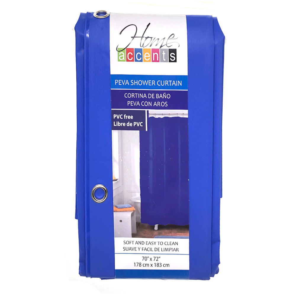 Cortina de Baño Home Accents 70" X 72" - Azul
