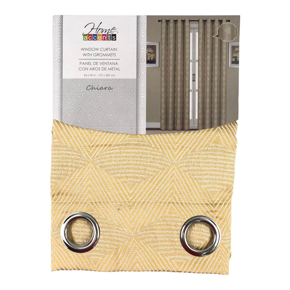 Cortina Home Accents Chiara Con Aros 54" x 90" - Dorado