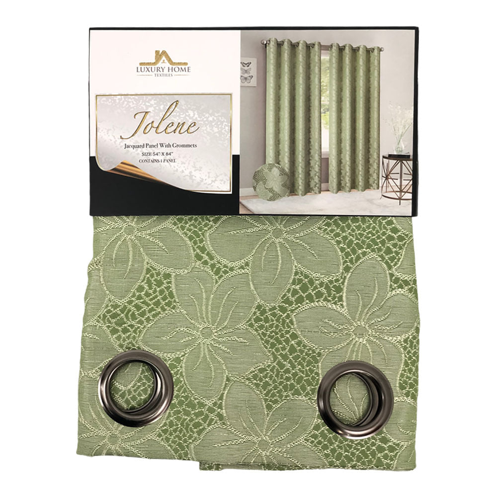 Cortina Jolene Luxury con Aros - Verde oliva