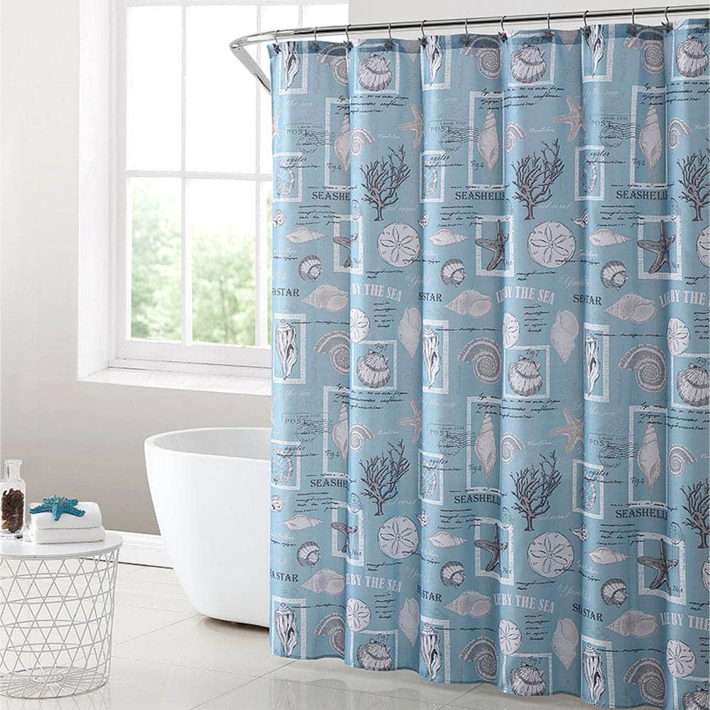 Cortina Para Baño Victoria Classics de Tela Con Ganchos