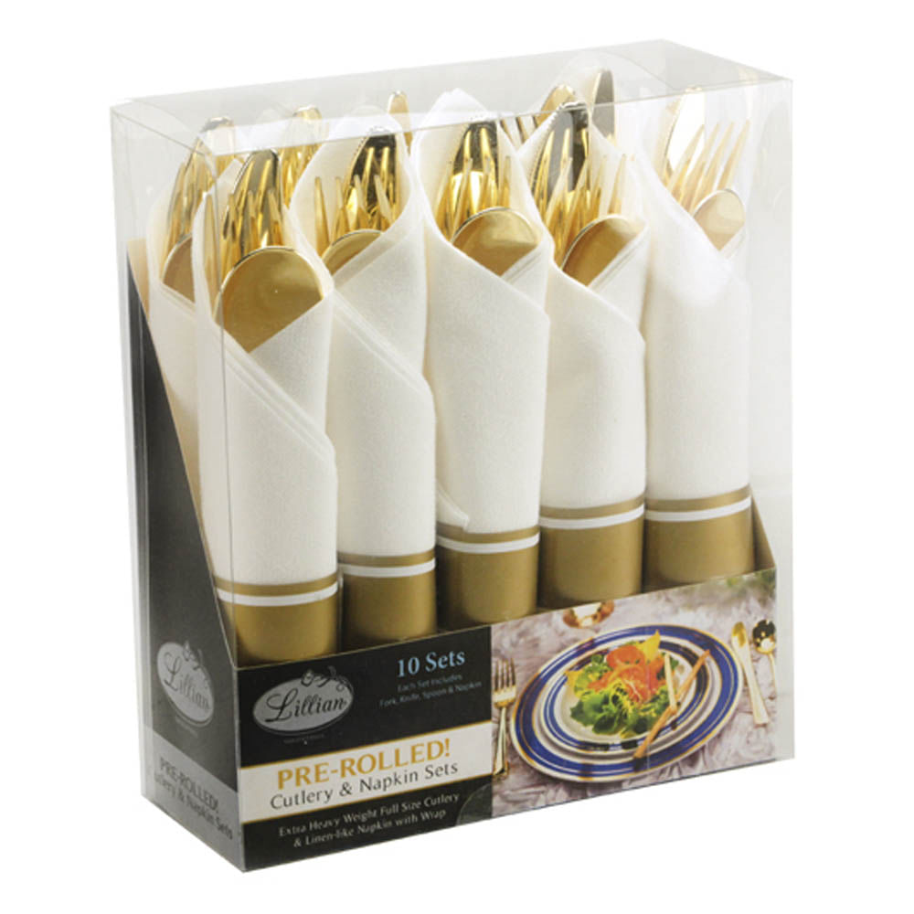 Cubiertos Desechables Lillian Plástico de 40 Piezas