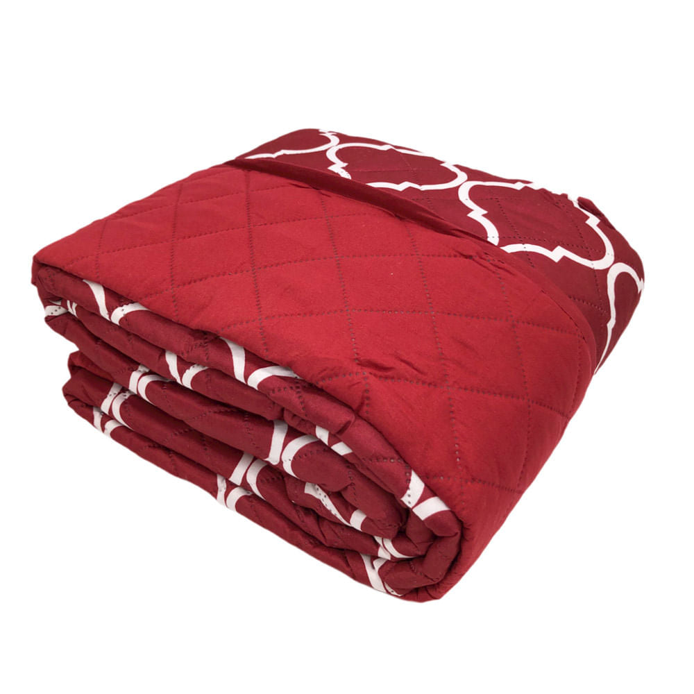 Protector Para Sofá Home Accents 3 Puestos Reversible - Rojo oscuro