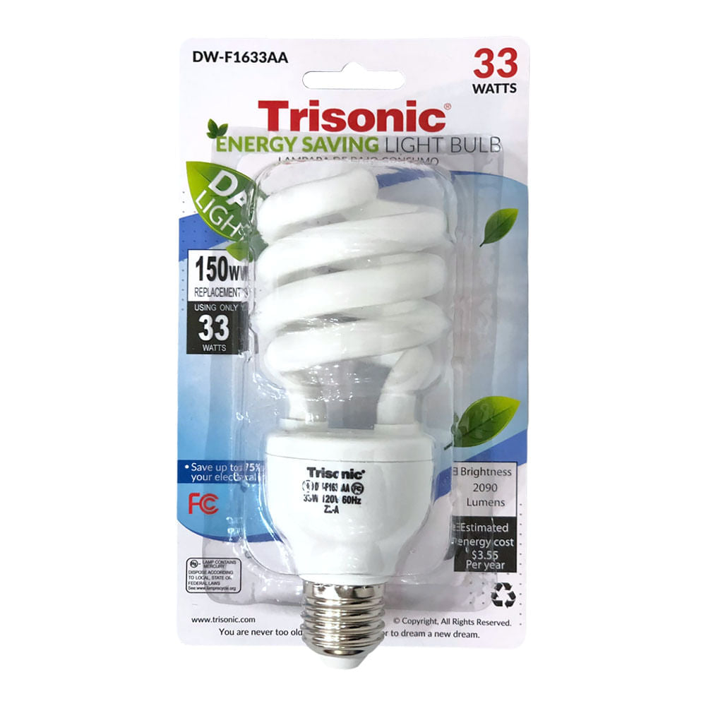 Bombillo Trisonic Ahorrador Blanco