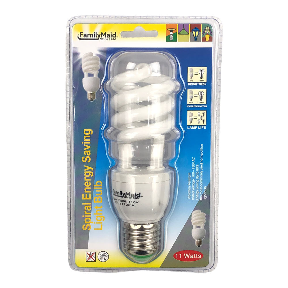 Bombillo Family Maid Espiral Luz Blanca de 11W