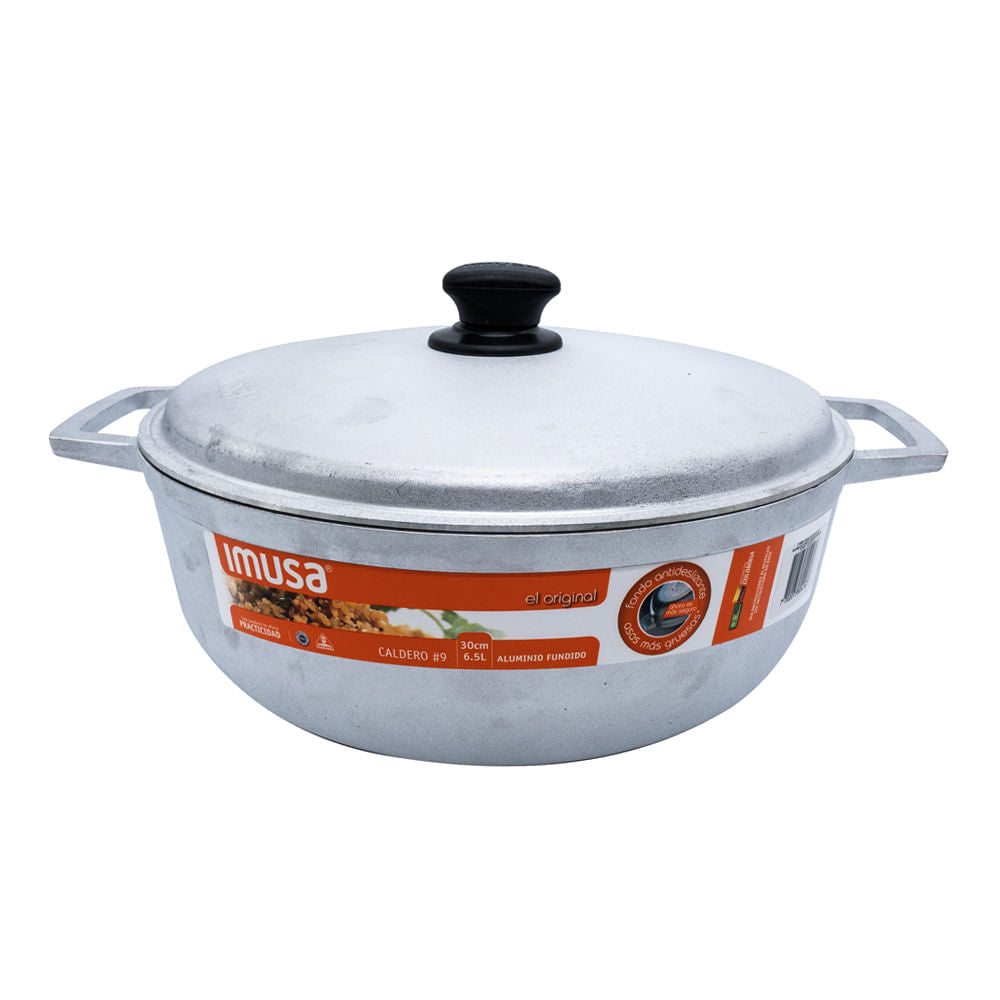 Paila de Aluminio Imusa Con Tapa de 6.5 L