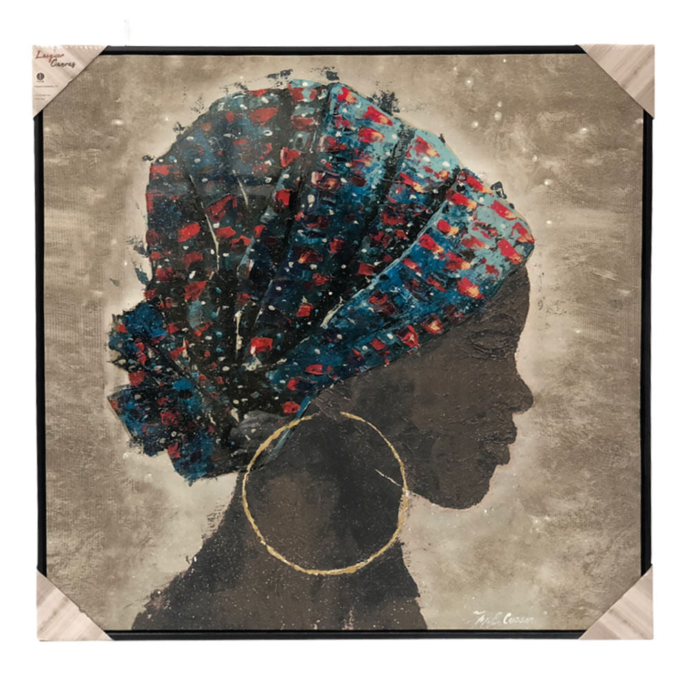 Cuadro Decorativo Africana de 30" x 30"