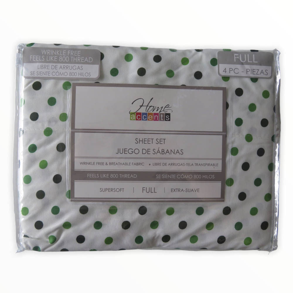Sábanas Dots Home Accents 4 Piezas - FULL